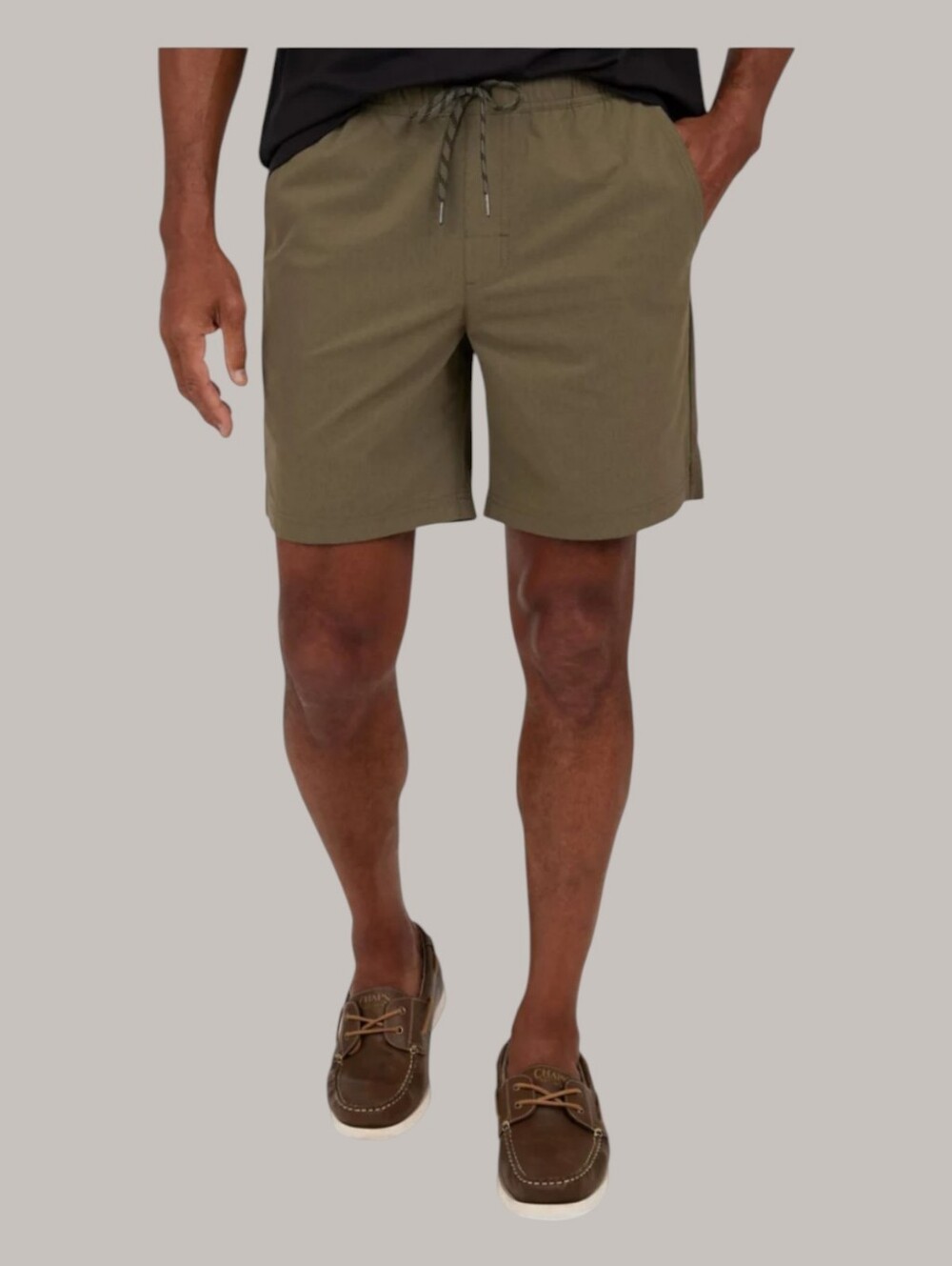 XXL Chaps Shorts Men’s Performance with Elastic Waist 7" Inseam Olive New